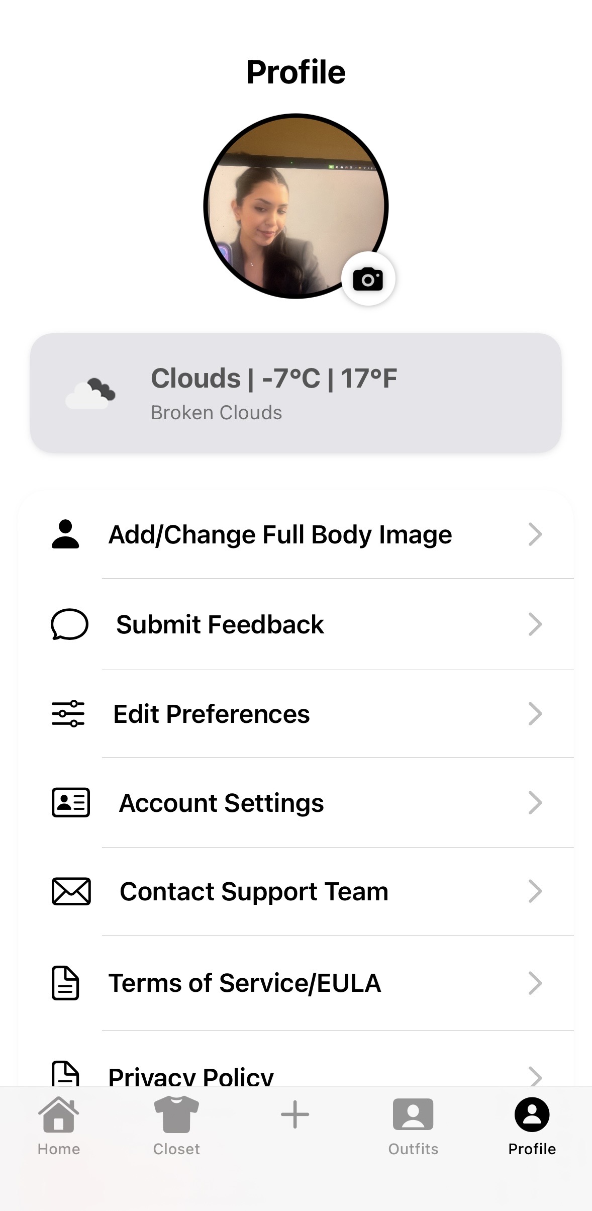 Cherii Profile - Manage your preferences and settings