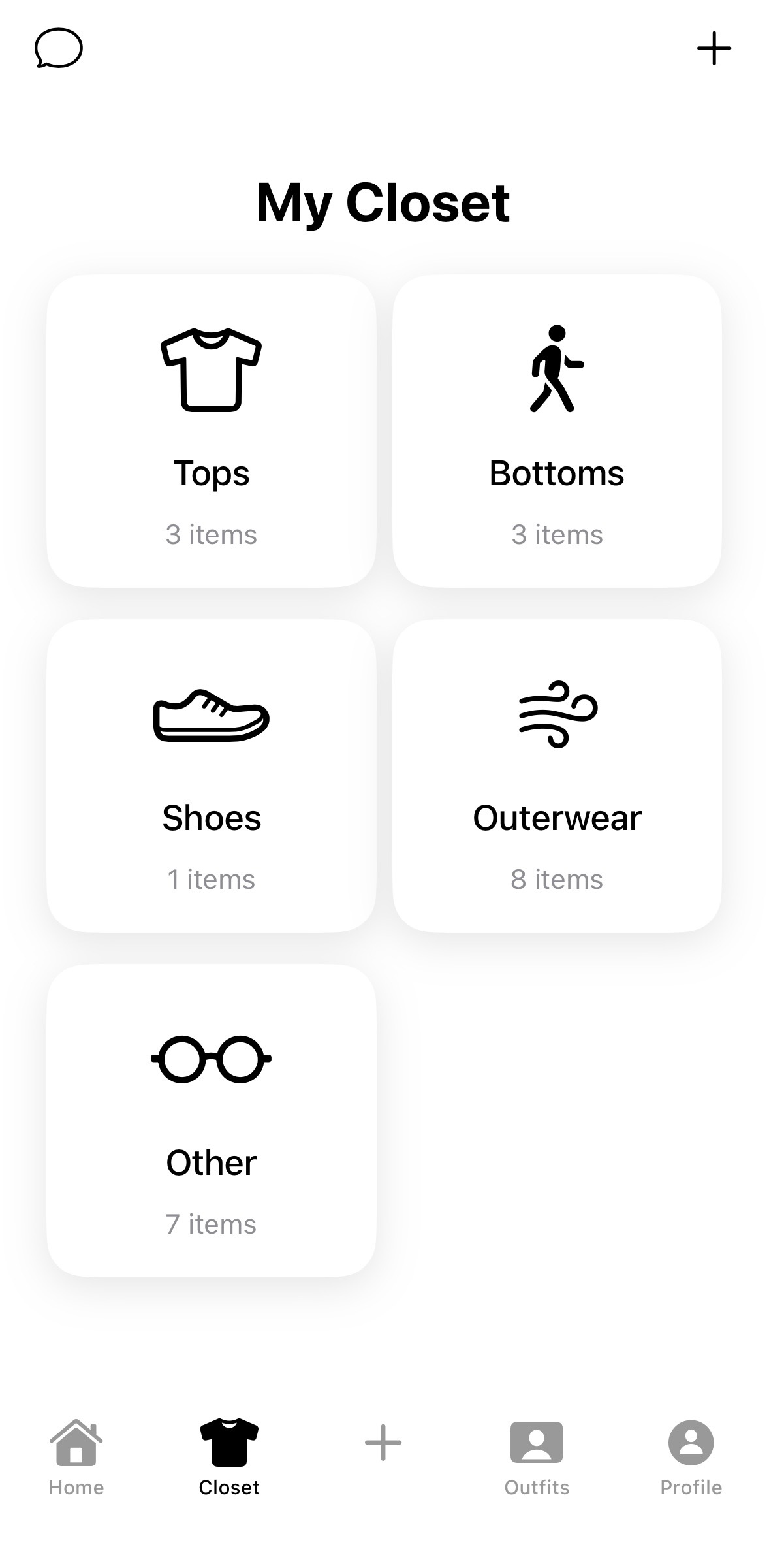 Cherii Digital Closet - Organize your wardrobe by category